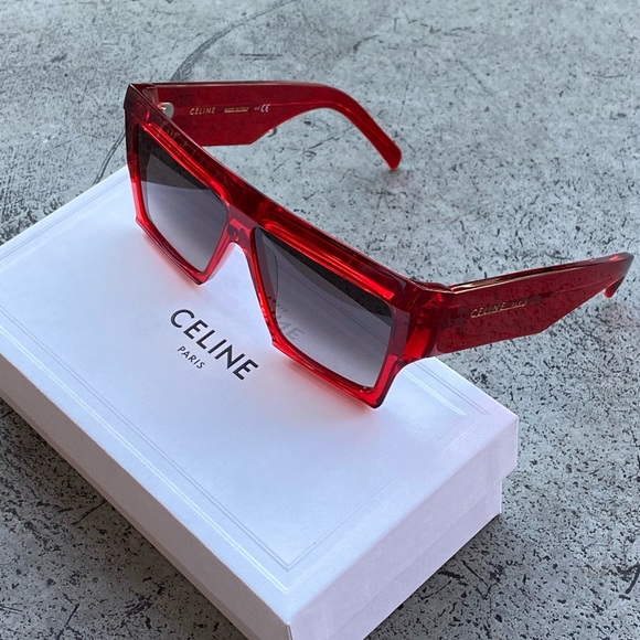 VERY RARE OVERSIZED RED CELINE SUNGLASSES - Picture 6 of 12